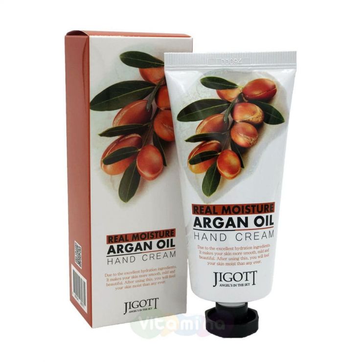 Jigott Увлажняющий крем для рук с аргановым маслом Real Moisture Argan Oil Hand Cream, 100 мл