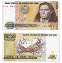 Банкнота Перу 500 инти 1987