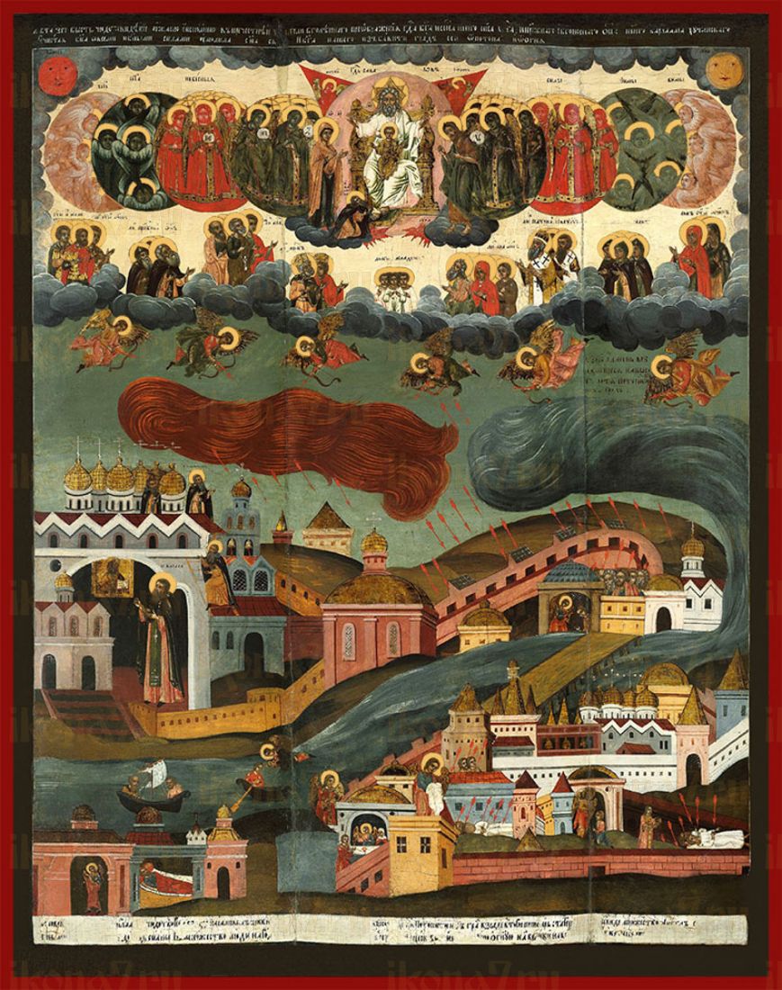 Икона Видение хутынского пономаря Тарасия