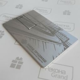 металлические флешки визитки с логотипом