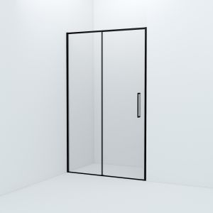 Душевая дверь IDDIS Slide 120 SLI6BS2i69, прозрачное стекло, черный профиль