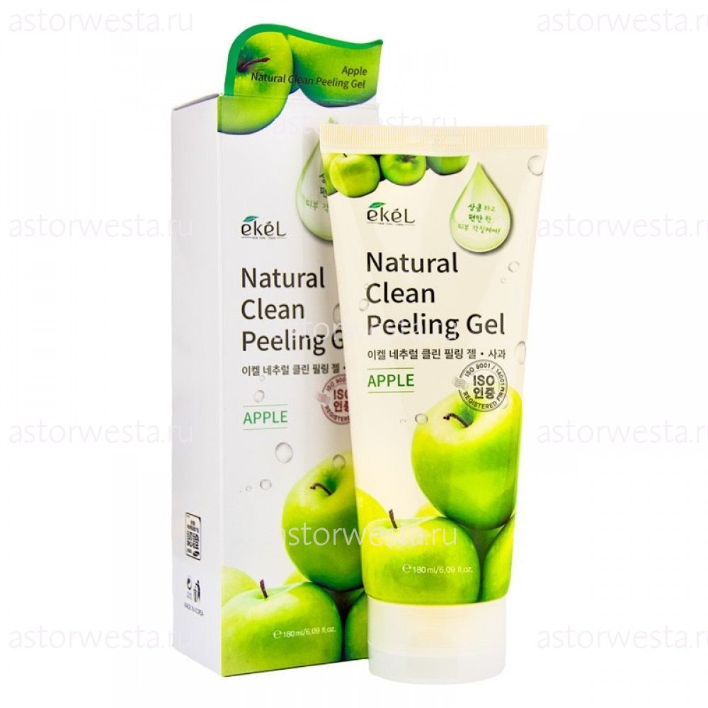 Ekel Natural Clean Peeling Gel Apple, 180 мл Пилинг-скатка для лица с экстрактом Яблока (НЕТ В НАЛИЧИИ)