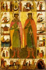 Икона Борис и Глеб благоверные князья