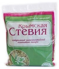 Сухой лист стевии упаковка Крымская Стевия 100 гр