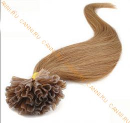 Натуральные волосы на кератиновой капсуле U-тип, №012 - 40 см, 100 капсул.
