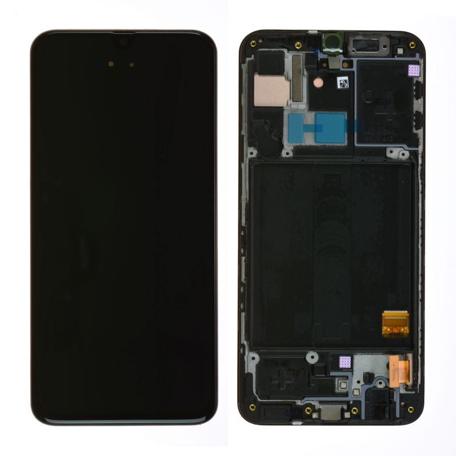 LCD (Дисплей) Samsung A405F Galaxy A40 (в сборе с тачскрином) (в раме) (black) Оригинал