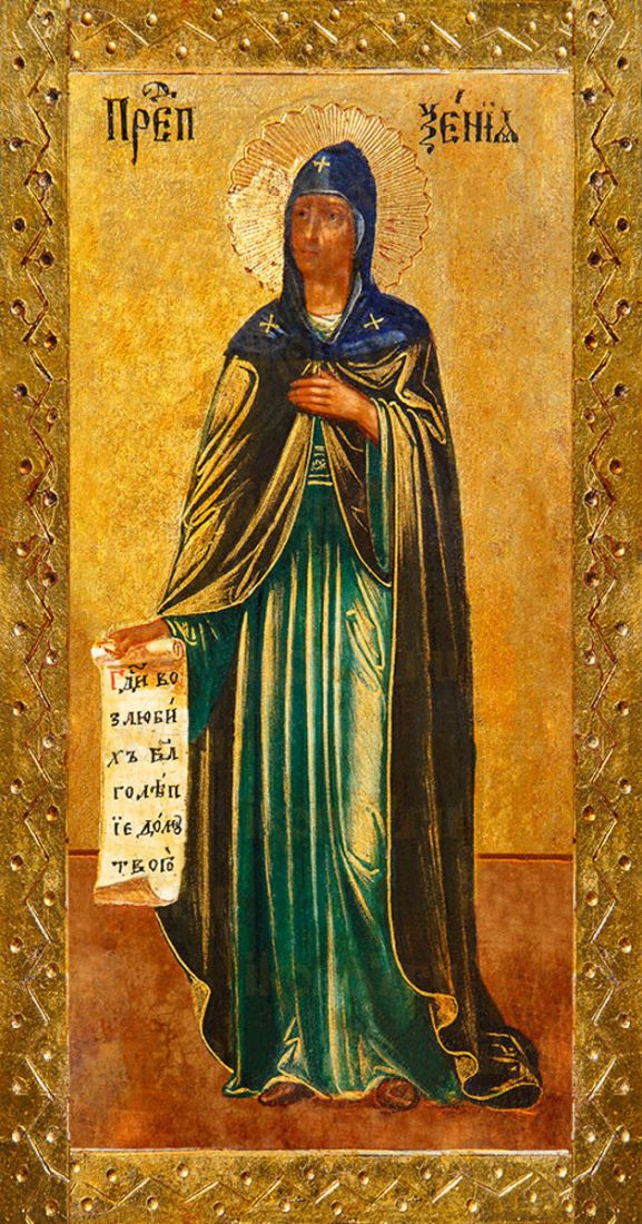 Мерная икона Ксения Миласская преподобная  (25x50см)