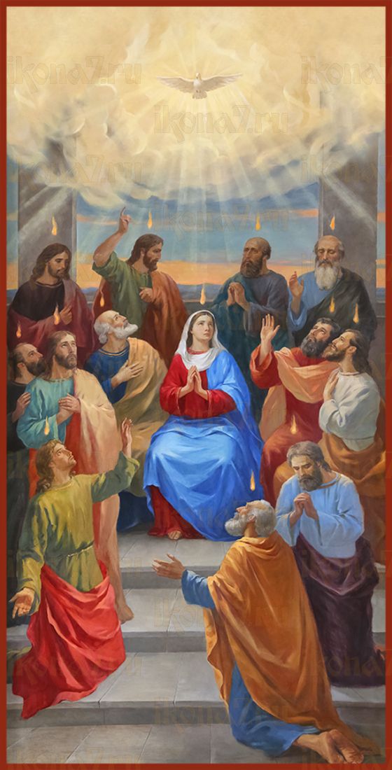 Мерная икона Сошествие Святого Духа (25x50см)