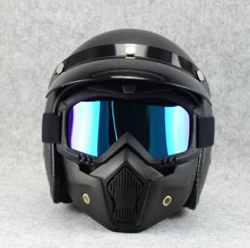 Очки маска для езды на мотоцикле и снегоходе стекло хамелеон синее