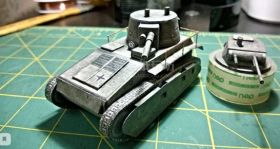 Сборная модель танка из бумаги "Leichttraktor" масштаб 1:35