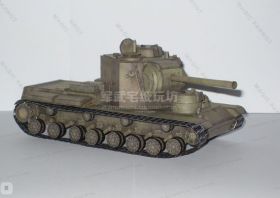 Сборная модель танка из бумаги Советский КВ-5 Тяжелый танк масштаб 1:50