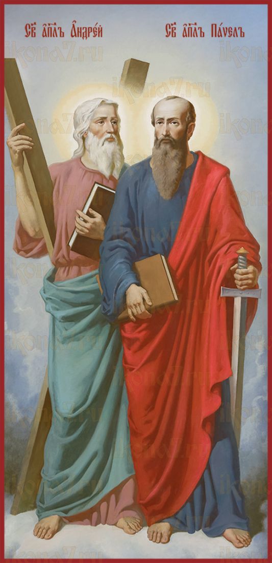 Мерная икона Святые апостолы Петр и Павел (25x50см)