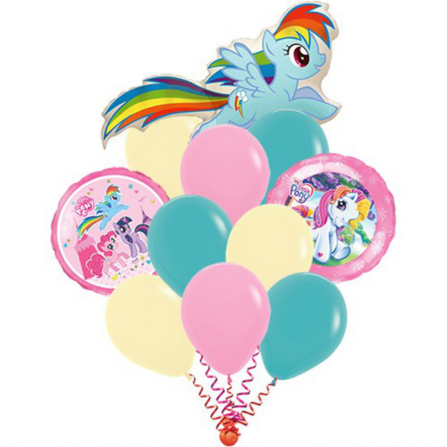 Набор шаров с фигурой пони, фольгированных шаров с рисунком и латексными