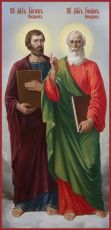 Мерная икона Святые апостолы Варфоломей и Фома (25x50см)