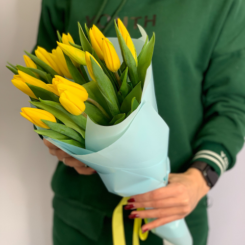 Тюльпаны 15 шт (желтый)