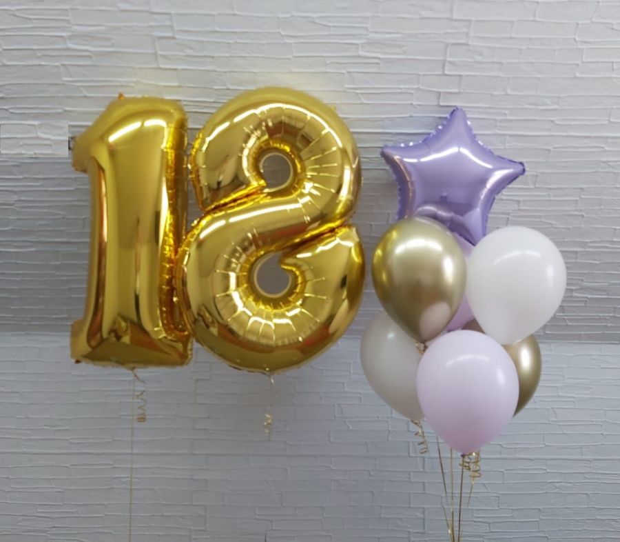 Гелиевые шары  на день рождения  набор 18 лет
