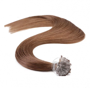 Натуральные волосы на кератиновой капсуле U-тип, №010 - 40 см, 100 капсул.