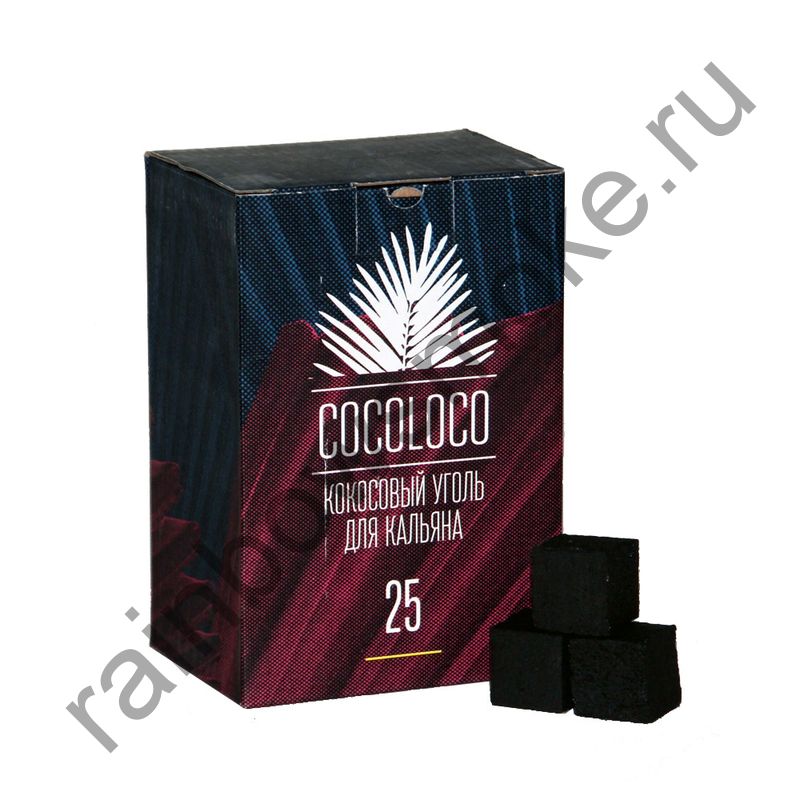 Уголь кокосовый для кальяна Cocoloco 25мм (72шт)