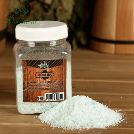 Бурлящие кристаллы "Добропаровъ" из персидской соли с эфирным маслом можжевельника, 350 гр 4534865