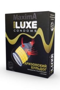 Презерватив Luxe Maxima Аризонский Бульдог с усиками и шариками, 1 шт.