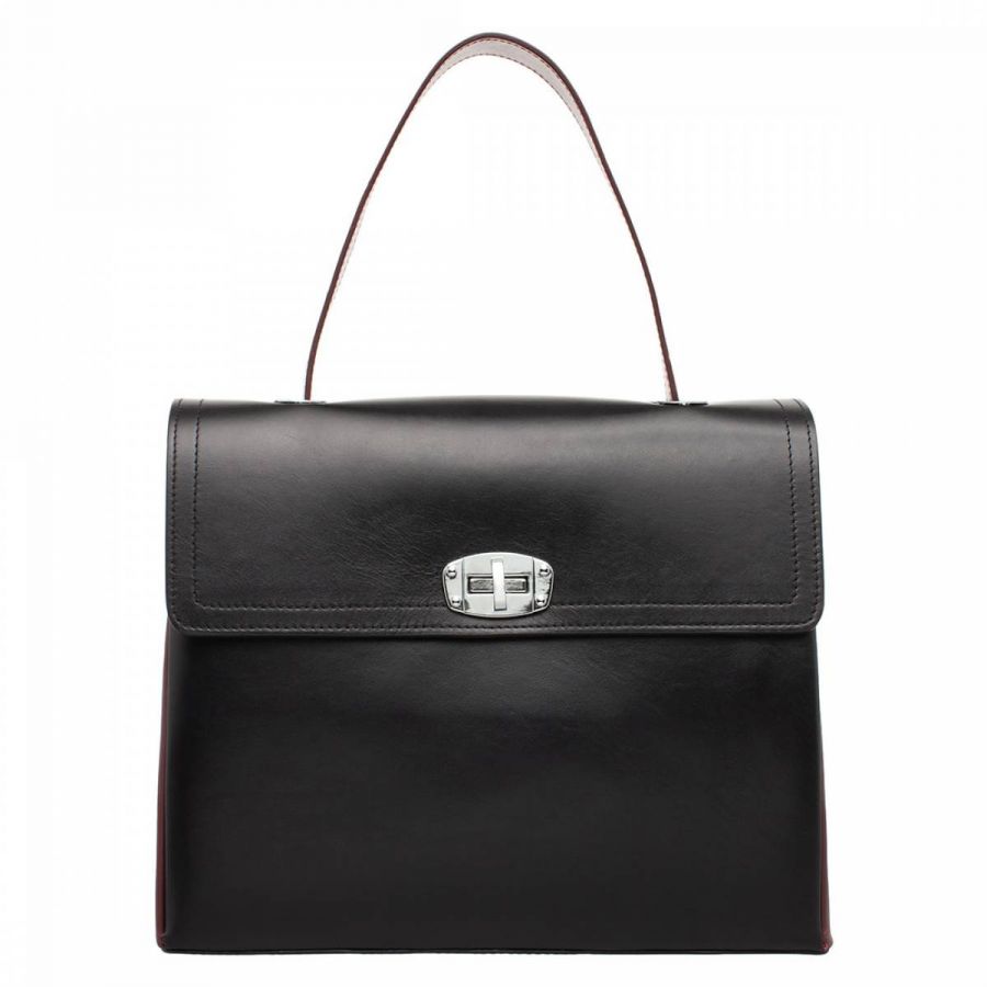 Женская кожаная сумка Lakestone Astrey Black/Burgundy