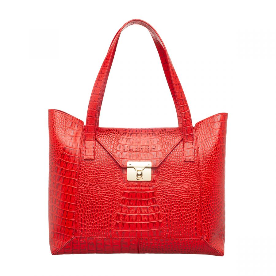 Женская кожаная сумка Lakestone Filby Red