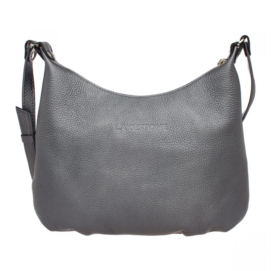 Женская кожаная сумка Lakestone Sloan Silver Grey