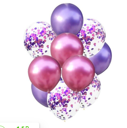 Цветные латексные шары воздушные шары с конфетти 19