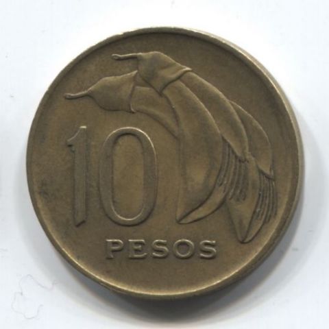 10 песо 1968 года Уругвай XF