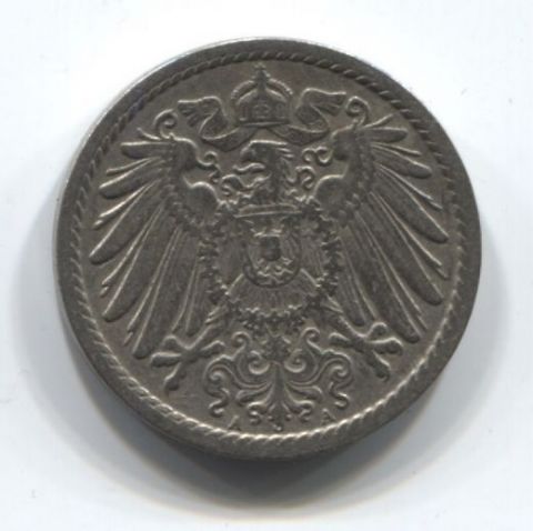 5 пфеннигов 1903 года Германия A, редкий год