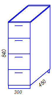 Кухня Тиса H300-4Я Стол разделочный