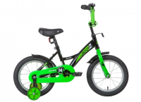 Детский велосипед Novatrack Strike 14 (2020) Черный-зелёный (139627)