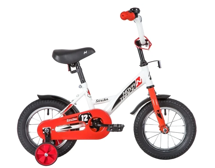 Детский велосипед Novatrack Strike 12 (2020) Белый-красный (140629)