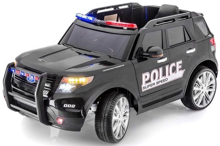 4332. Детский электромобиль "Полиция" Ford т111мр чёрный