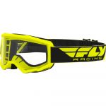 Fly Racing Focus Hi-Viz Yellow Clear Lens очки для мотокросса
