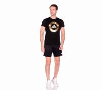Футболка Adidas Combat Sport T-Shirt Boxing черно-золотая, размер XL, артикул adiCSTS01B