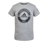 Футболка Adidas Combat Sport T-Shirt Karate WKF серо-черная, артикул adiCSTS01WKF