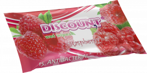 ТМ «Discount» 15 с ароматом малины антибактериальная
