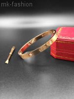 Сartier Love Bracelet Pink Gold ФИАНИТ