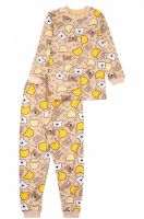Пижама для мальчика в бежевом цвете с принтом медведей Le&Lo