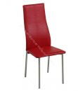 Кухонный стул "Волна" рептилия красная/серебристый металлик