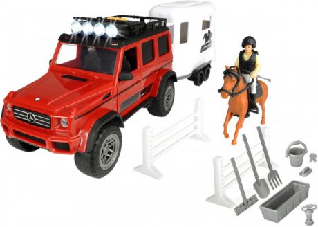 Набор для перевозки лошадей MB AMG 500 4x4²  PlayLife  23 см свет звукDickie Toys 3838002