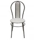 Кухонный стул "Элегия мягкий" белый мрамор/серебристый металлик