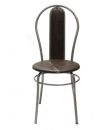 Кухонный стул "Элегия мягкий" шоколадная рептилия/серебристый металлик