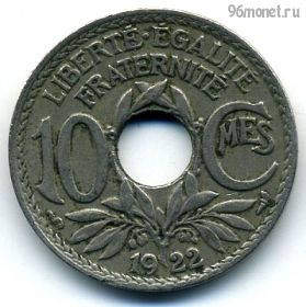 Франция 10 сантимов 1922