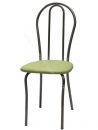 Кухонный стул "Венский 2" оливковый/серебристый металлик