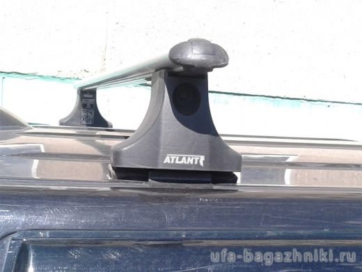 Багажник на крышу Nissan Terrano 1993-...(без рейлингов), Атлант, аэродинамические дуги