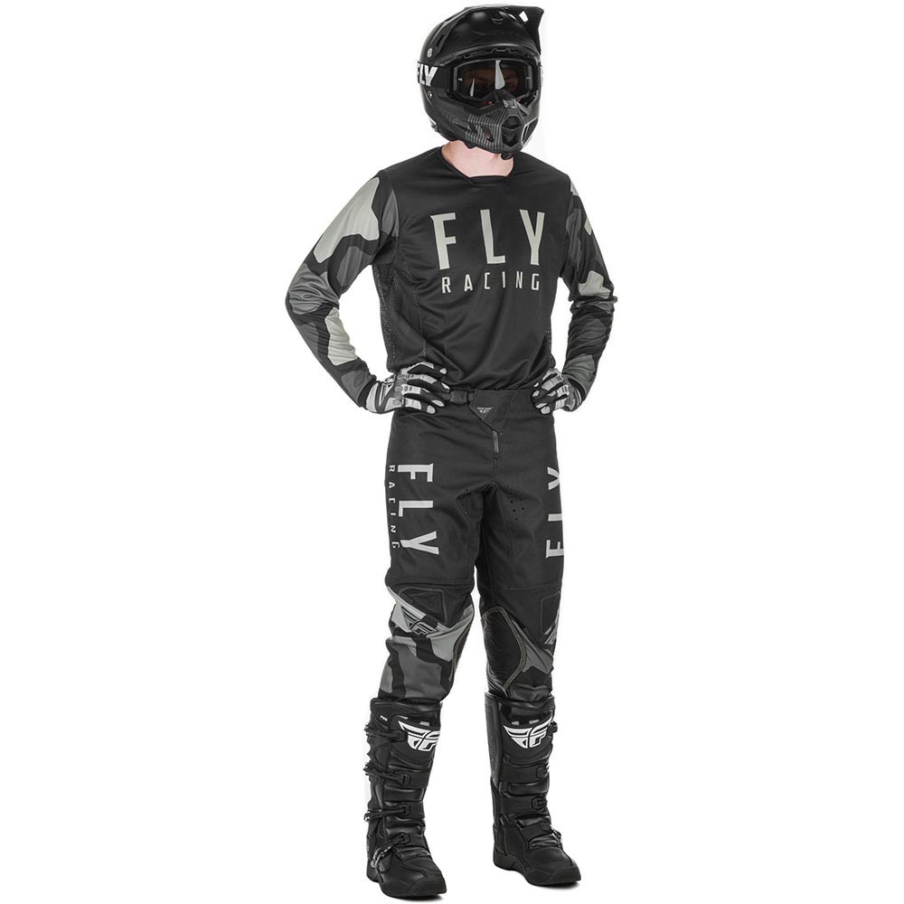 Fly Racing 2021 Kinetic K221 Black/Grey комплект джерси и штаны