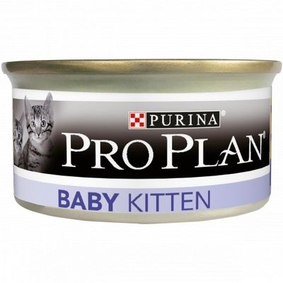 Влажный корм для котят Pro Plan Baby Kitten мусс с курицей 85 гр