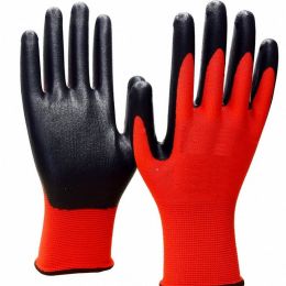 Нейлоновые перчатки с нитриловым покрытием, 12 пар, вид 1